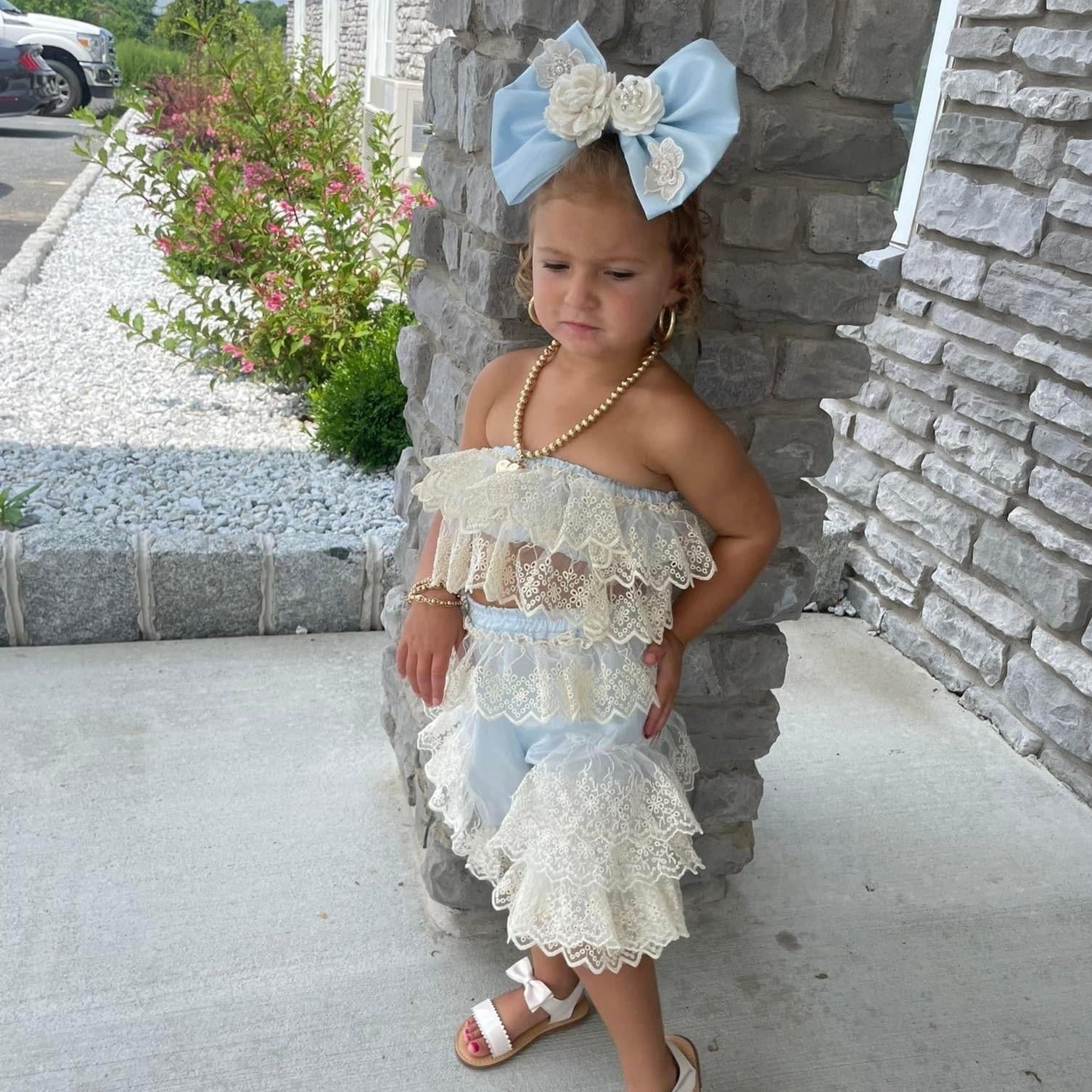 Blue Bloomer Set